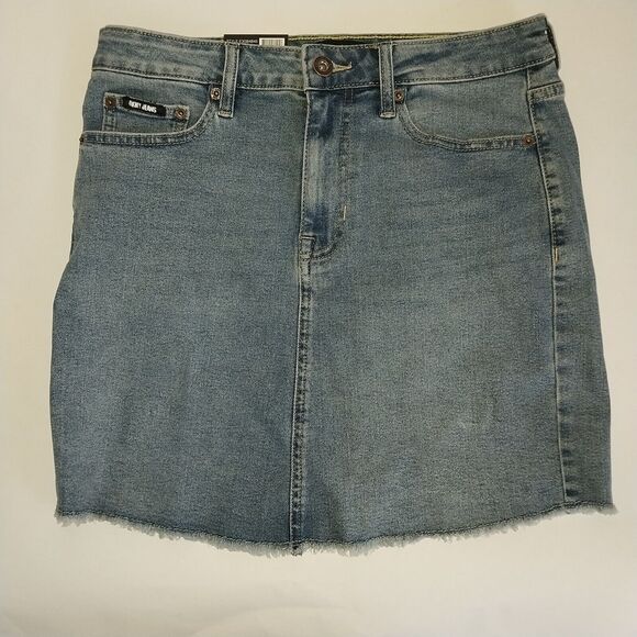 DKNY Jeans Women's 17 inch Mid Rise Denim Skirt Size 6 Laguna - Picture 1 of 7